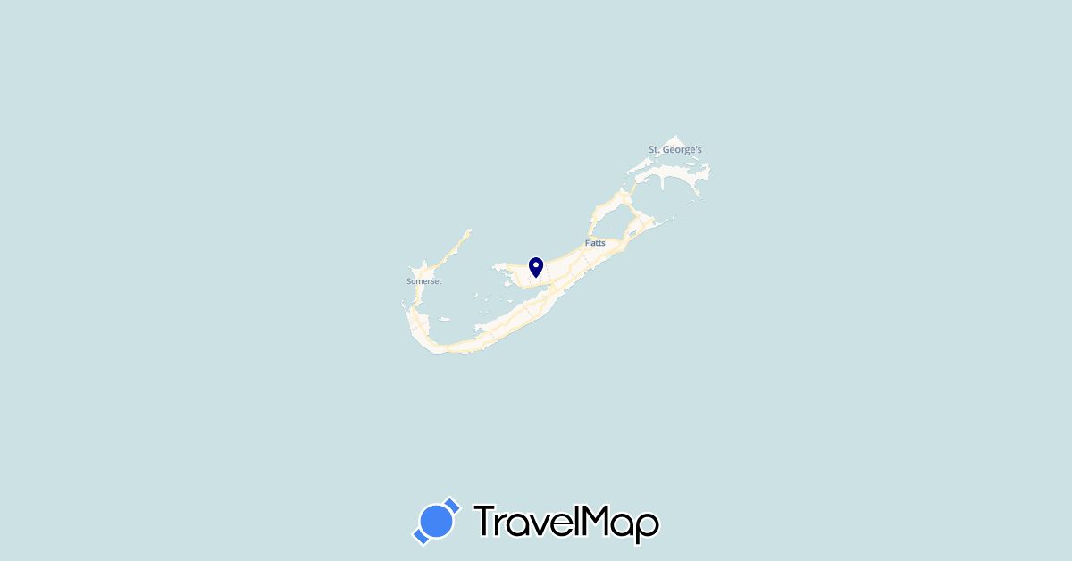 TravelMap itinerary: driving in Bermuda (North America)